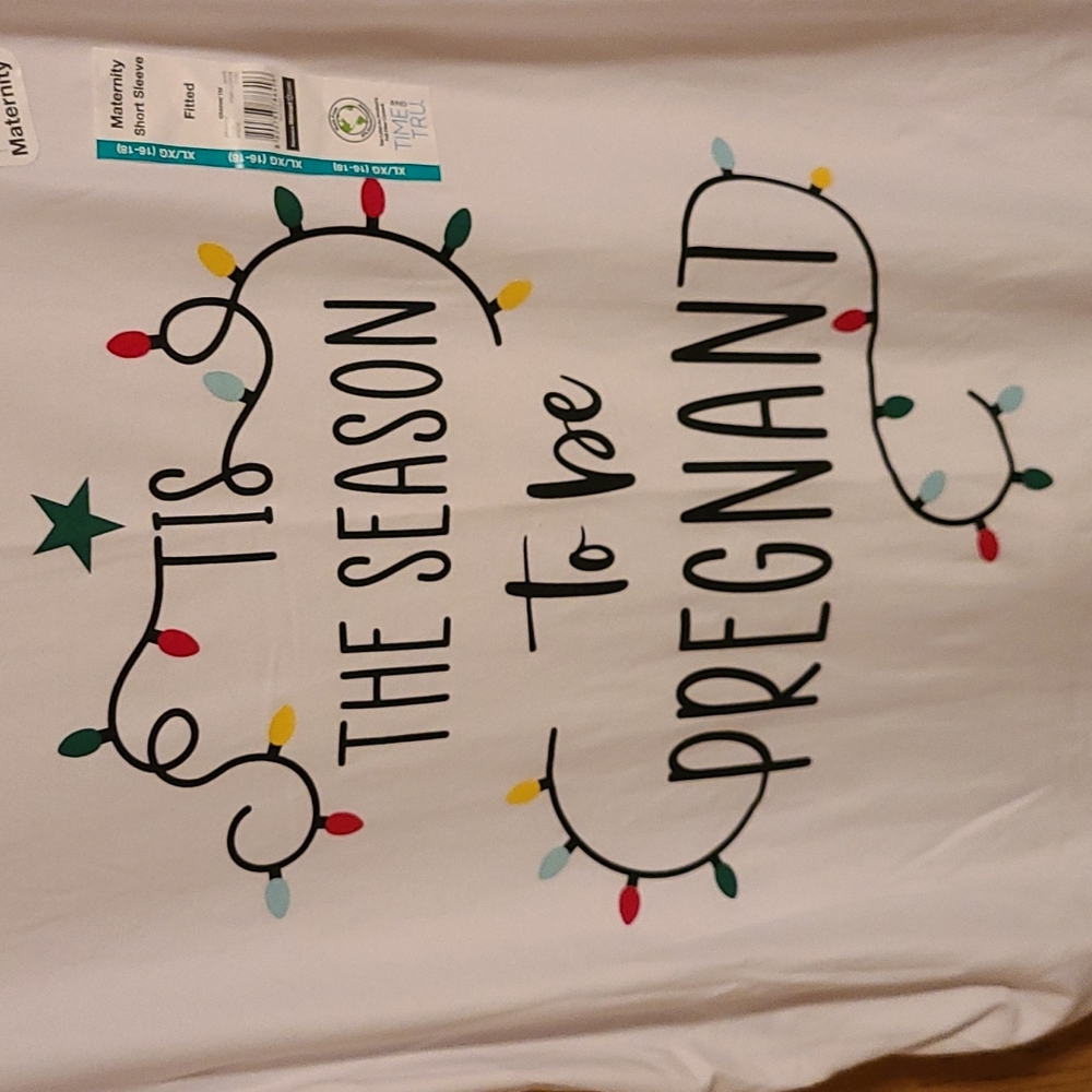 NWT M (8-10) Time & Tru Maternity SS Tee - Picture 10 of 11